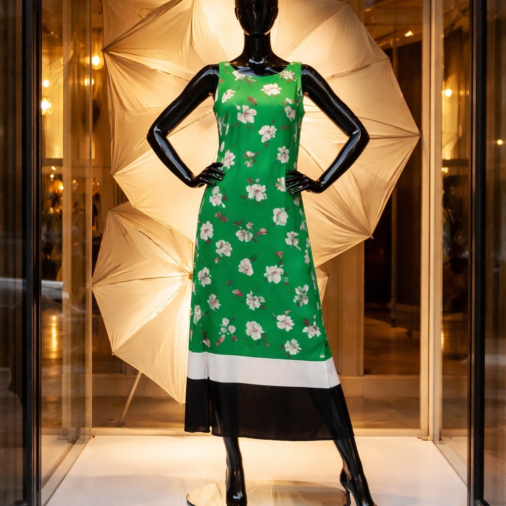 Floral Green Maxi Dress retail $56 nwt. Size XXL.   SKU 2934